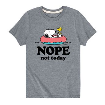 Boy 8-20 Peanuts Snoopy "Nope Not Today" Graphic Tee