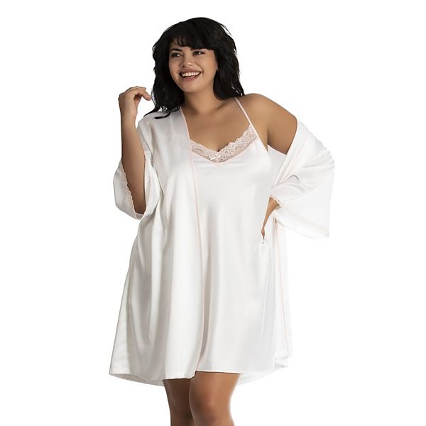 Plus size robe set hot sale