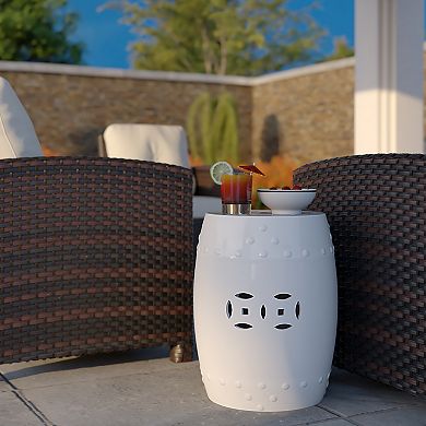 Belkene Home Double Medallion Indoor / Outdoor Garden Stool