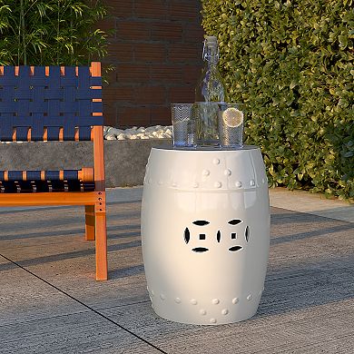 Belkene Home Double Medallion Indoor / Outdoor Garden Stool