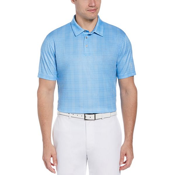 Men's Grand Slam Regular-Fit Plaid Performance Golf Polo