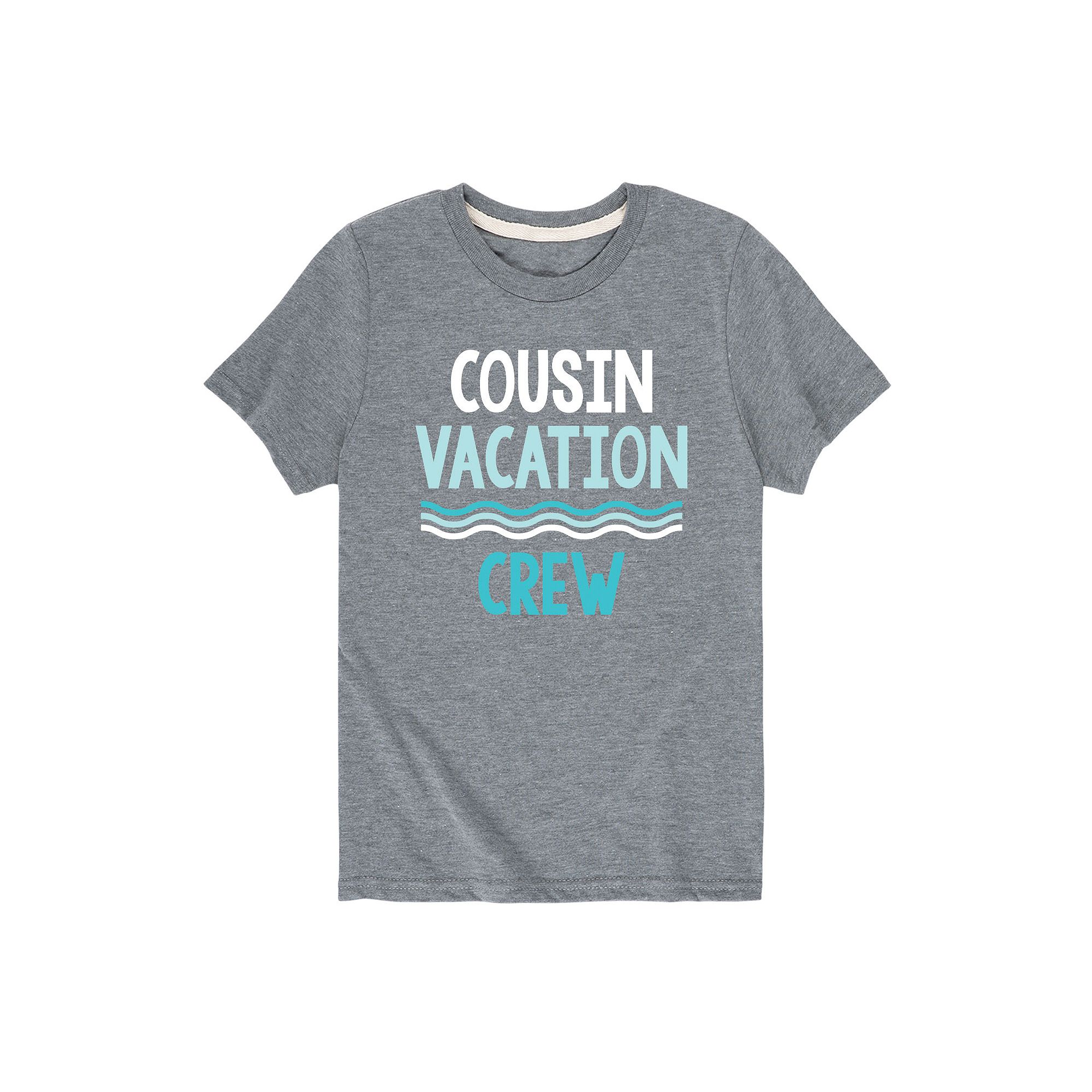 Boys 8-20 Cousin Vacation Crew Graphic Tee, Boys, Size: Medium, Gray
