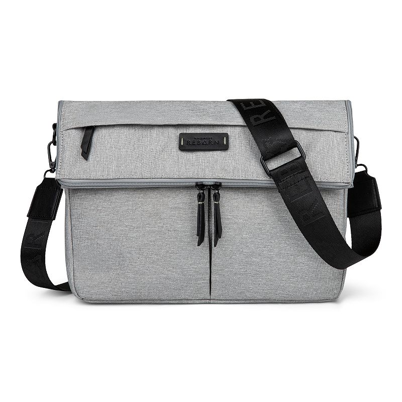 Bugatti Reborn Collection RFID-Blocking Recycled Convertible Crossbody Bag, Gray
