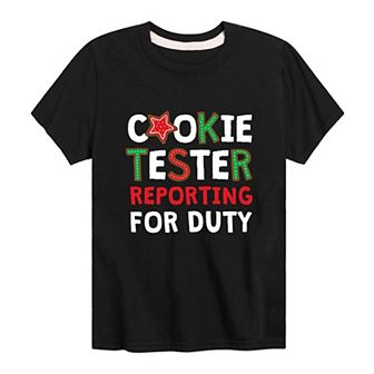 Boys 8-20 Cookie Tester Reporting For Duty Graphic Tee