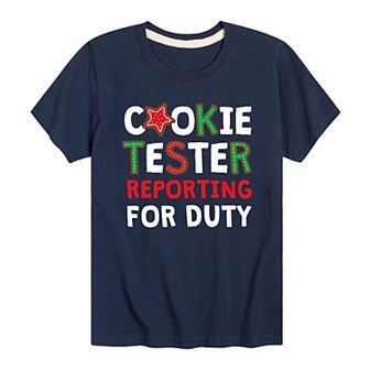 Boys 8-20 Cookie Tester Reporting For Duty Graphic Tee