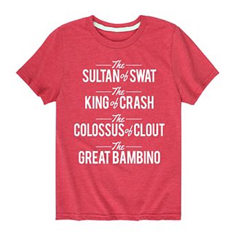 Boys 8-20 Baseball Nicknames Graphic Tee
