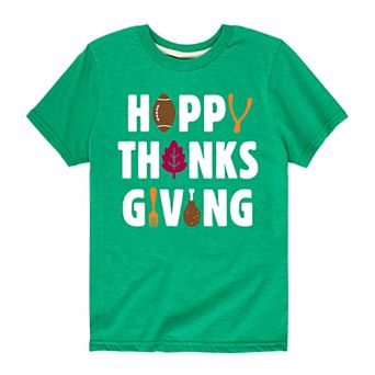 Boys 8-20 "Happy Thanksgiving" Icons Graphic Tee