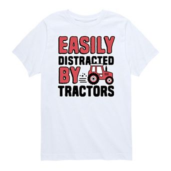 Boys 8-20 Distracted By Tractors Graphic Tee