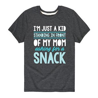 Boys 8-20 Just A Kid Asking For A Snack Graphic Tee