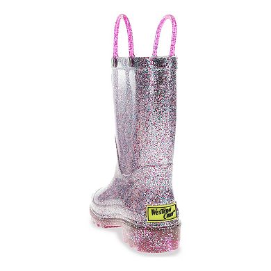 Western Chief Glitter Girls' Light-Up Rain Boots