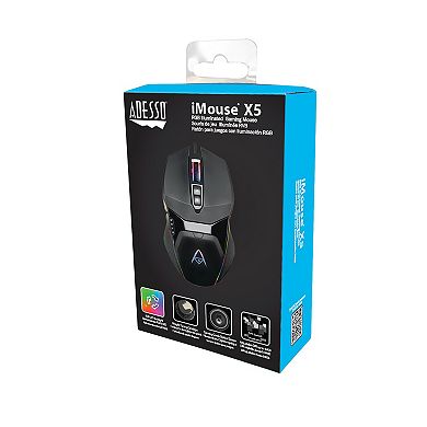Adesso iMouse X5 RGB Color 7-button Illuminated Gaming Mouse