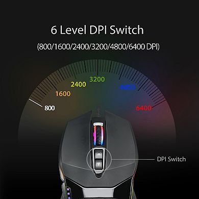 Adesso iMouse X5 RGB Color 7-button Illuminated Gaming Mouse