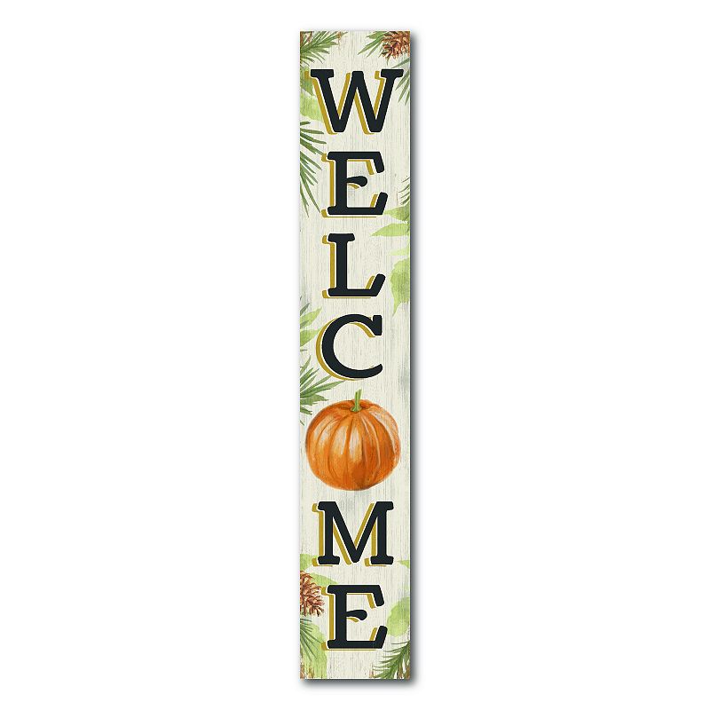 Artisan Signworks Pumpkin Weatherproof Welcome Board Table Decor, Multicolo