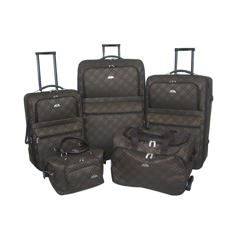 90429898 American Flyer Pemberly 5-Piece Luggage Set, Brown sku 90429898