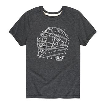 Boys 8-20 Hockey Helmet Rendering Tee