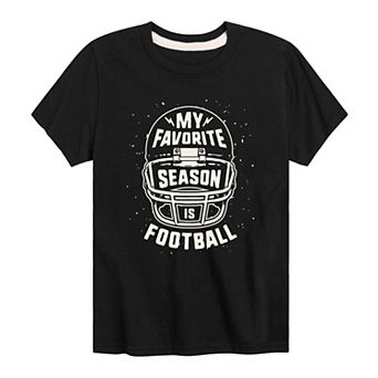 Boys 8-20 My Favorite Season Is Football Tee