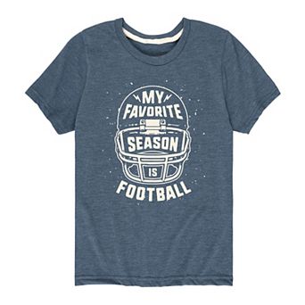 Boys 8-20 My Favorite Season Is Football Tee
