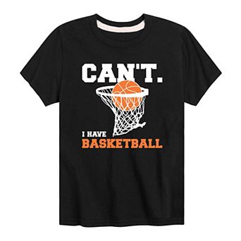 Boys 8-20 "Can't. I Have Basketball" Tee