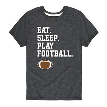Boys 8-20 Eat Sleep Play Football Tee