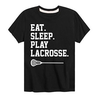 Boys 8-20 Eat Sleep Play Lacrosse Graphic Tee