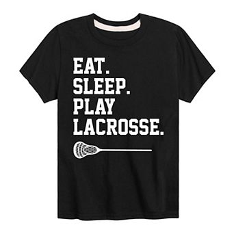 Boys 8-20 Eat Sleep Play Lacrosse Graphic Tee