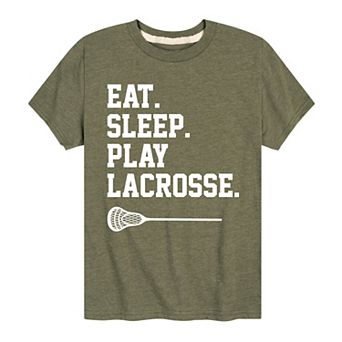 Boys 8-20 Eat Sleep Play Lacrosse Graphic Tee