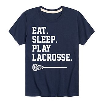 Boys 8-20 Eat Sleep Play Lacrosse Graphic Tee