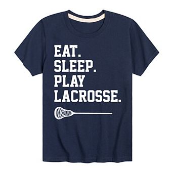 Boys 8-20 Eat Sleep Play Lacrosse Graphic Tee