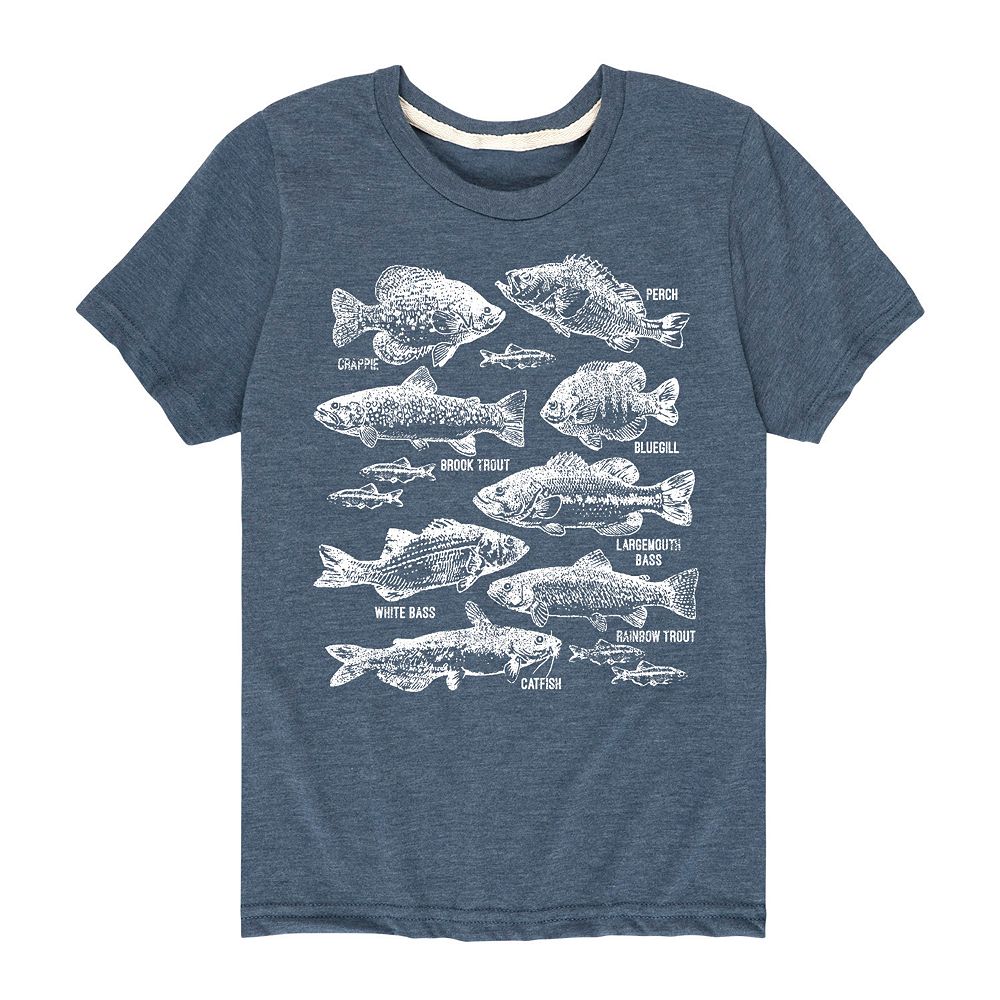 Boys 8-20 Freshwater Fishes Graphic Tee