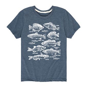 Boys 8-20 Freshwater Fishes Graphic Tee