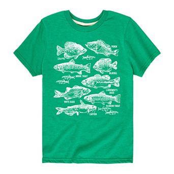 Boys 8-20 Freshwater Fishes Graphic Tee