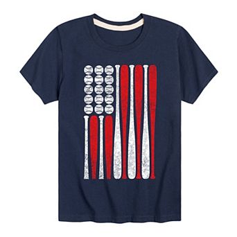 Boys 8-20 Baseball Flag Tee