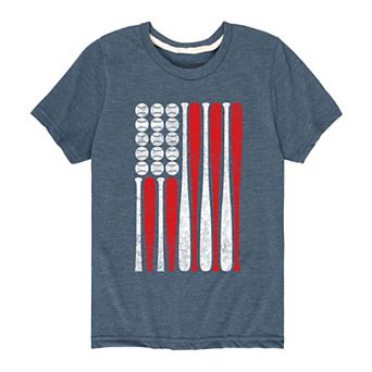 Boys 8-20 Baseball Flag Tee