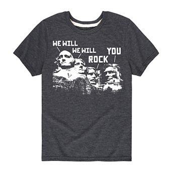 Boys 8-20 Mount Rushmore We Will Rock You Tee