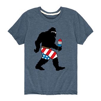 Boys 8-20 Patriotic Sasquatch Tee