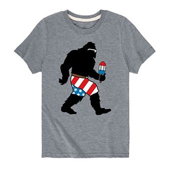 Boys 8-20 Patriotic Sasquatch Tee