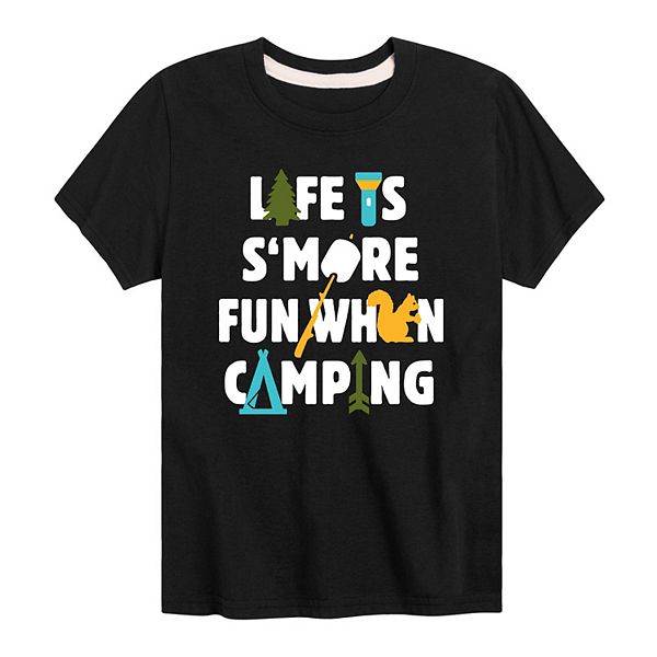 Boys 8-20 Life is Smore Fun When Camping Tee