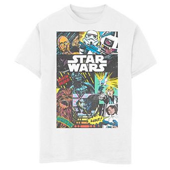 Boys 8-20 Star Wars Group Shot Pop Art Collage Tee