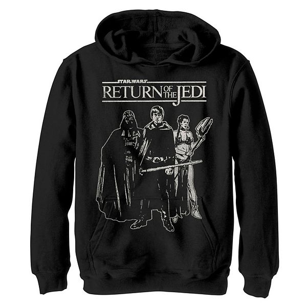 Boys 8 20 Star Wars Return Of The Jedi Group Poster Hoodie