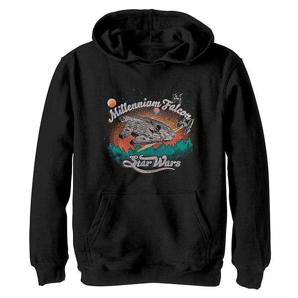 Boys 8-20 Star Wars Retro Desert Millennium Falcon Hoodie