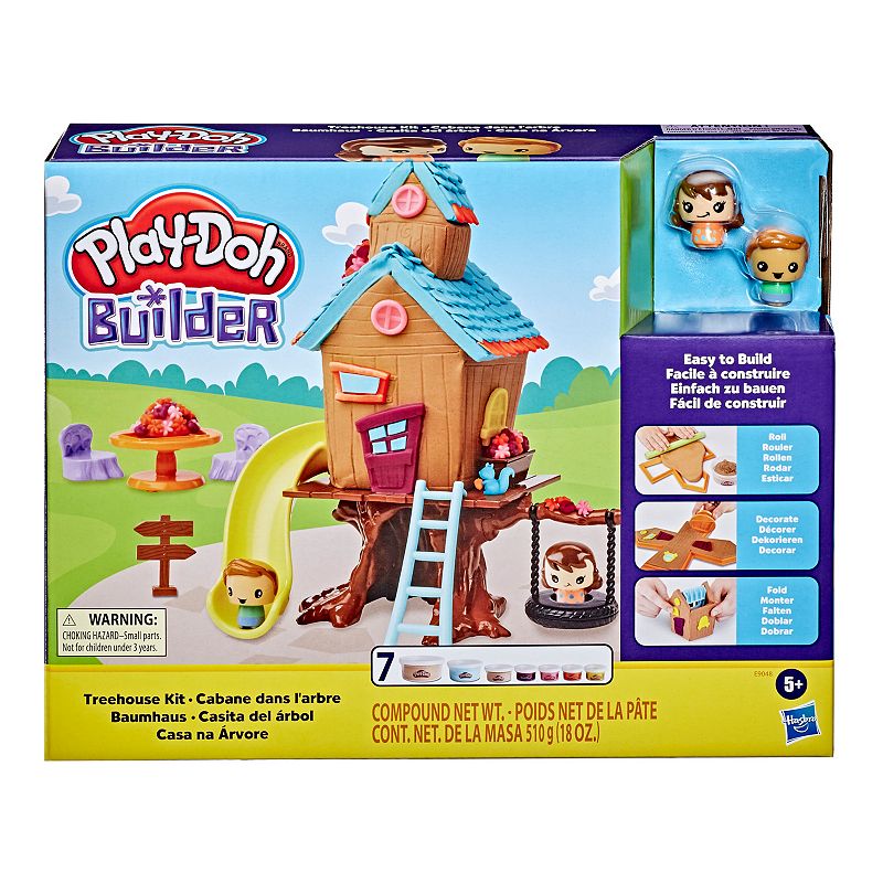 Play-Doh Builder Treehouse Toy Building Kit for Kids 5 Years and Up with 7 Non-Toxic Colors - Easy to Build DIY Craft Set (Amazon Exclusive) (B083YP32PK)