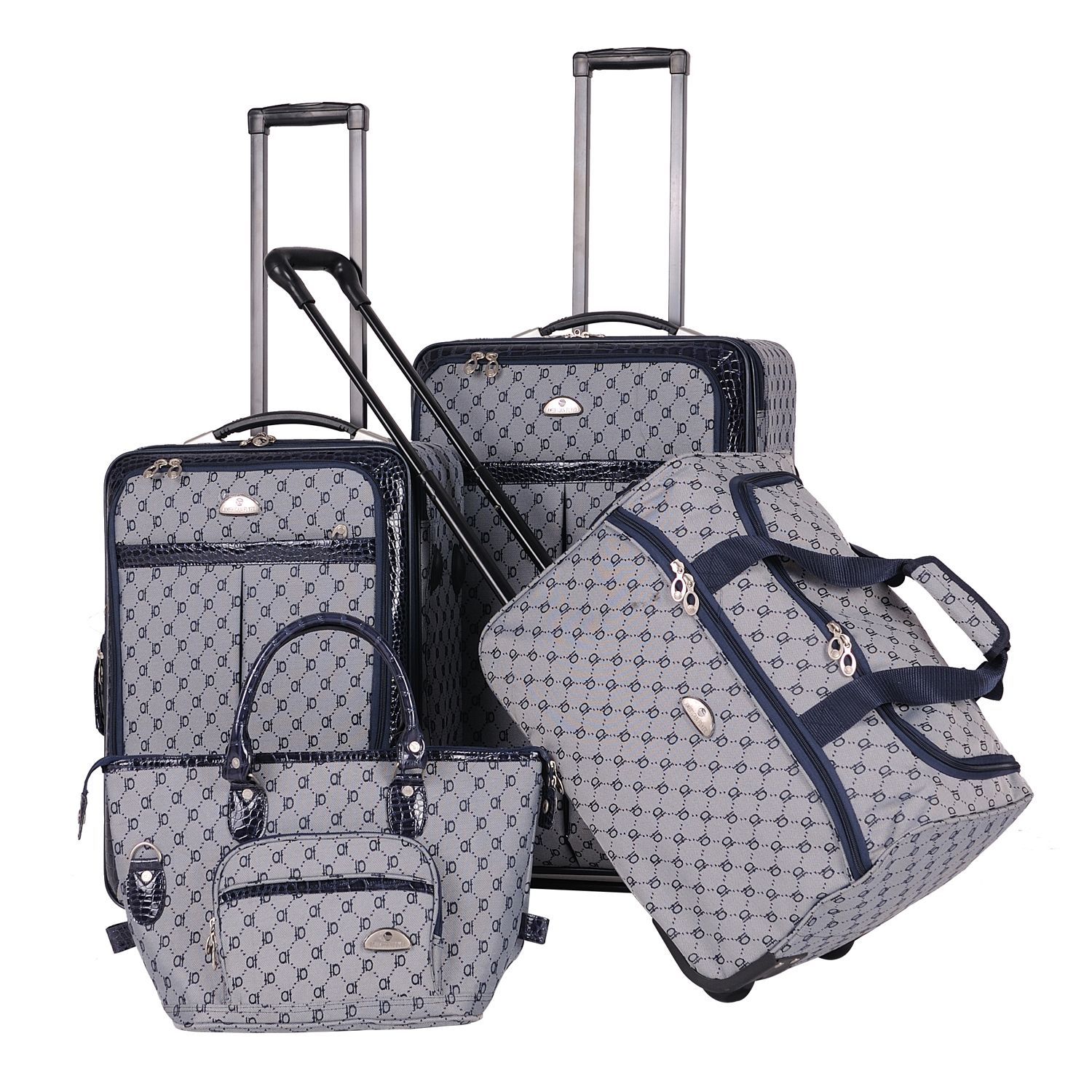 navy luggage set