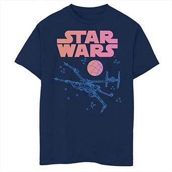Boys 8-20 Star Wars X-Wing Ombre Logo Poster Tee