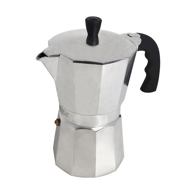 Imusa 6-Cup Espresso Coffee Maker with Cool Touch Handle, Silver