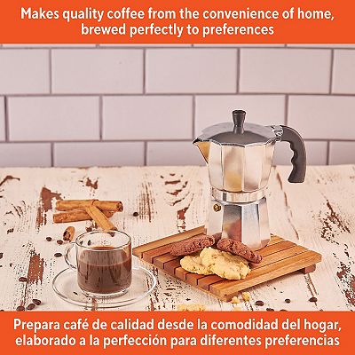 IMUSA 6-Cup Cast-Aluminum Stovetop Espresso Maker IMUSA Cafetera