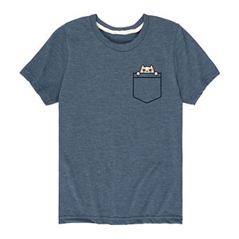 Boys 8-20 Pocket Cat Tee
