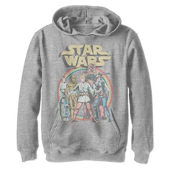 Boys 8-20 Star Wars Rainbow Retro Group Logo Hoodie