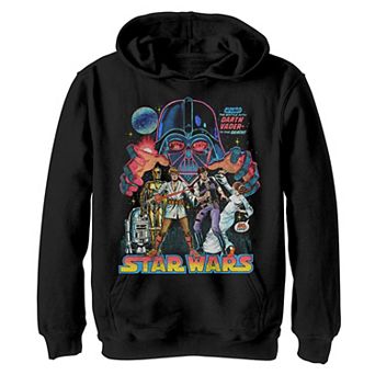 Boys 8-20 Star Wars: A New Hope Cast Vader Battle Comic Cover Hoodie