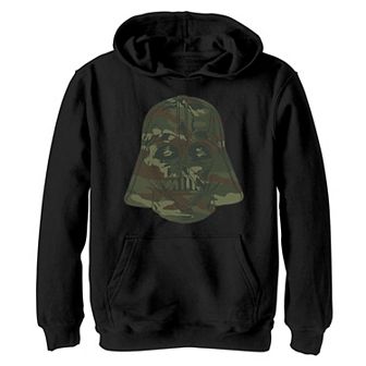 Boys 8-20 Star Wars Darth Vader Grey Camo Helmet Fill Hoodie