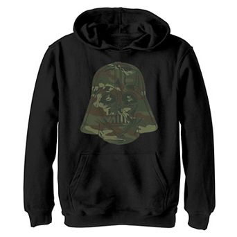 Boys 8-20 Star Wars Darth Vader Grey Camo Helmet Fill Hoodie